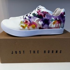 Nobull canvas floral trainers womens size 7.5